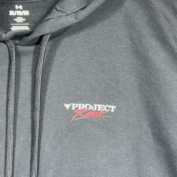 Under Armour UA x Project Rock Icon Fleece Sweatshirt Hoodie SZ: XL 1389916 001 - Picture 5 of 13